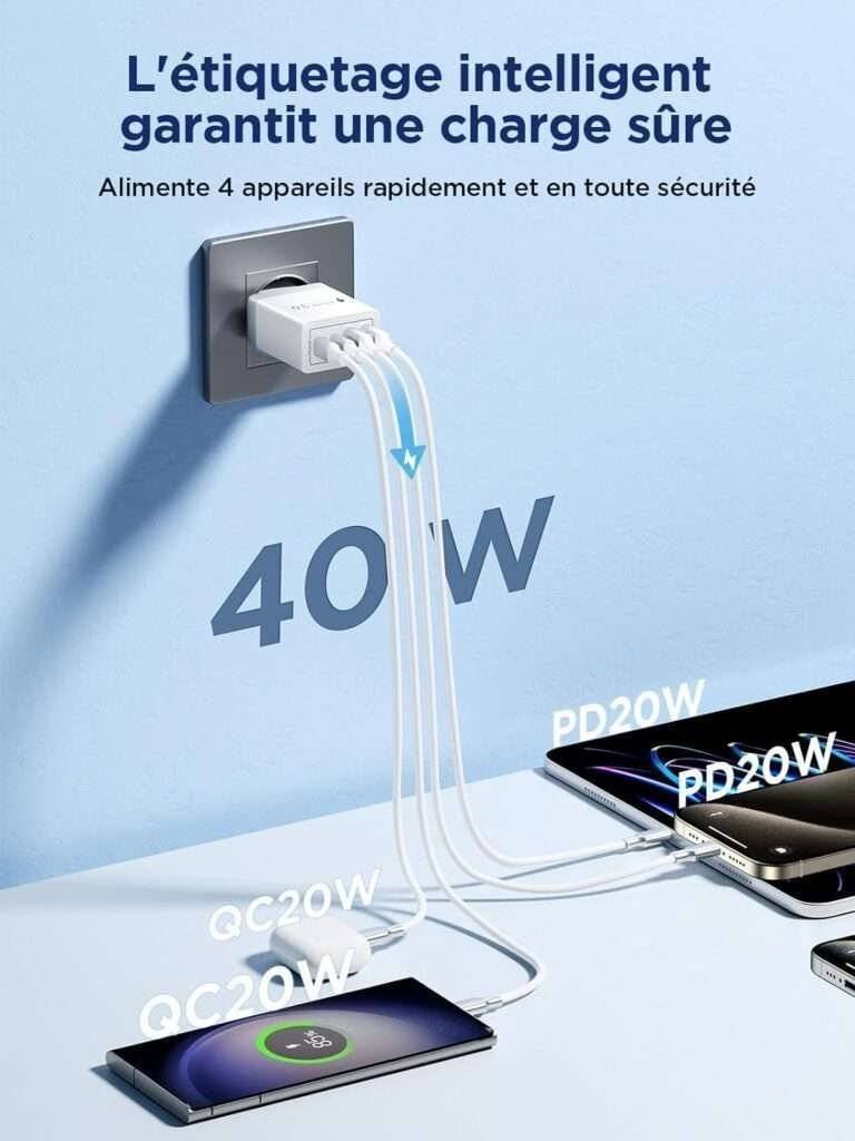 Avis Aioneus Chargeur USB C 40W